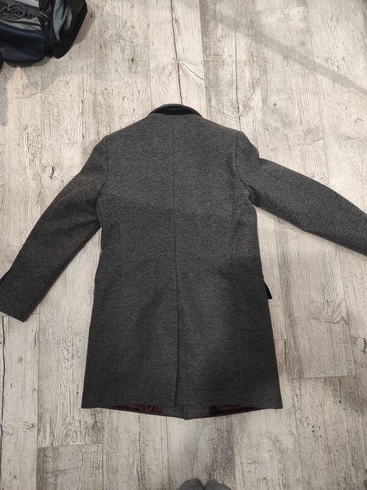 Szary/siwy męski płaszcz