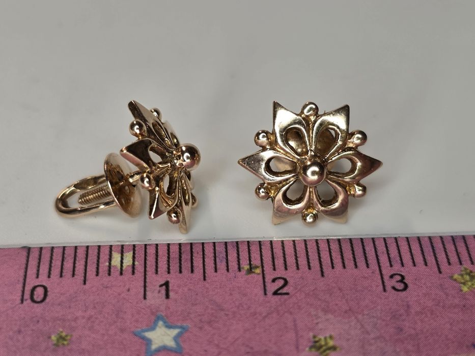 Золотые серьги  ссср