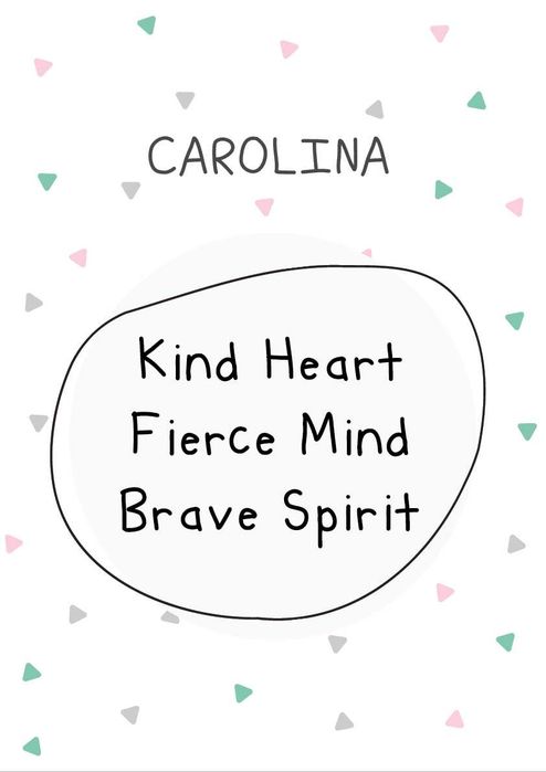 Poster "Kind Heart" - Possibilidade de personalizar com o nome