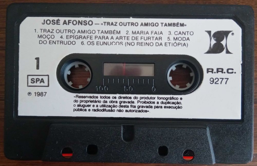 José Afonso	- - - - -		Traz Outro Amigo Também	- - - - -	K7