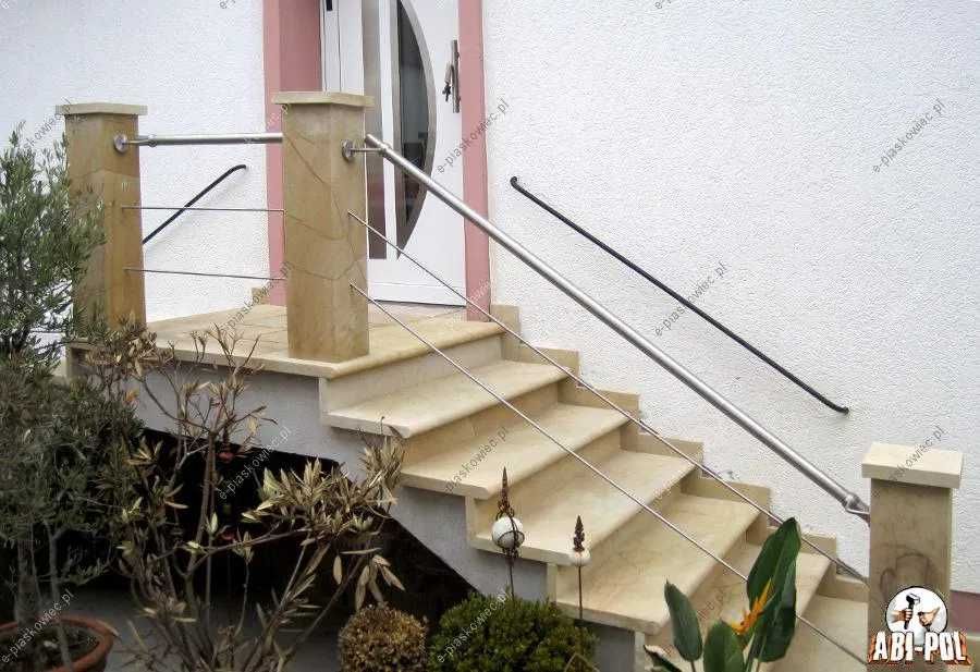 ~18~ Schody z płyt piaskowca okładzina schodów trepy piaskowiec