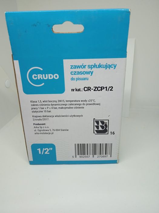 Zawór spłukujący czasowy do pisuaru 1/2" crudo nowy