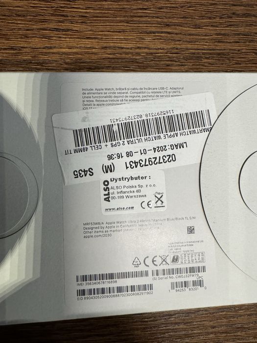Apple Watch Ultra 2 49mm Titanium Blue/Black Bydgoszcz