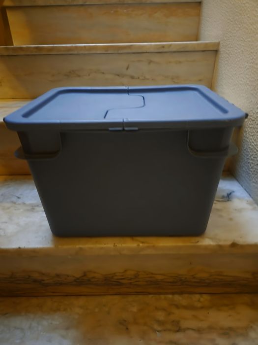 5 caixas arrumação azuis