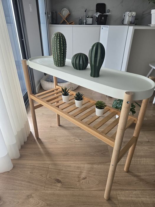 2 Floreiras / Estantes IKEA SATSUMAS bambu/branco