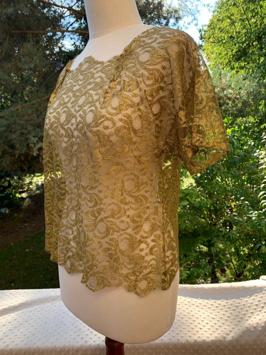 Złota koronkowa bluzka, rozm s do l