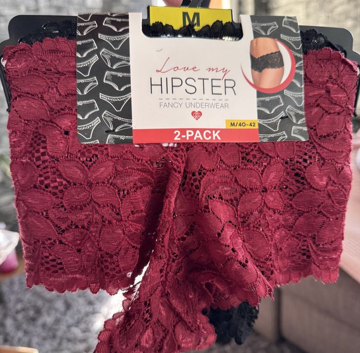 2 pary majtek koronkowych hipster M 40-42 nowe