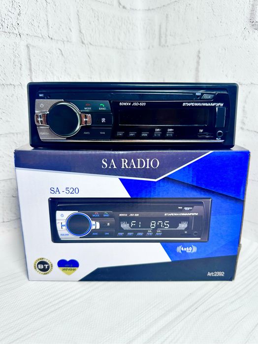 Магнитола SA520 USB AUX Bluetooth с пультом