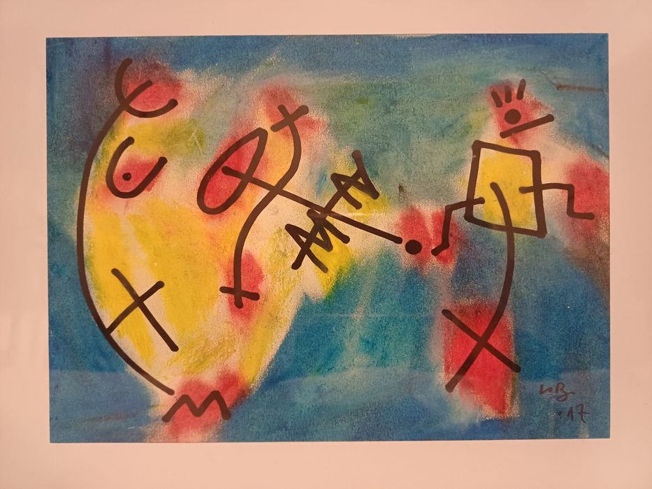 2 quadros de arte abstracta (autor: Lobo)