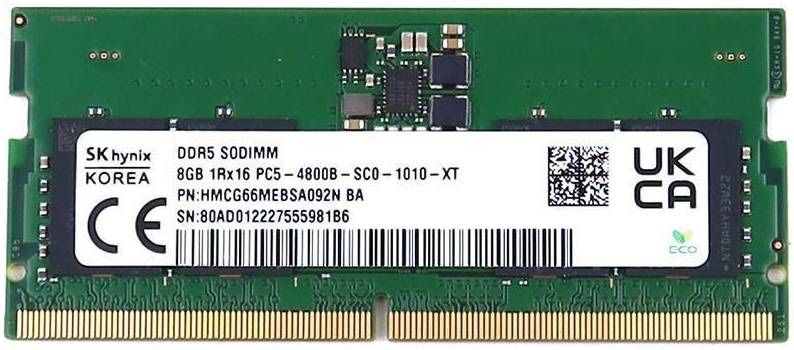 SK Hynix 8GB DDR5 4800MHz SODIMM Non-ECC Unbuffered Laptop Memory RAM