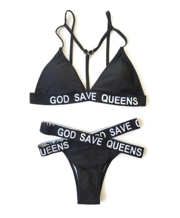 Strój kąpielowy bikini z gumami paskami * push up*