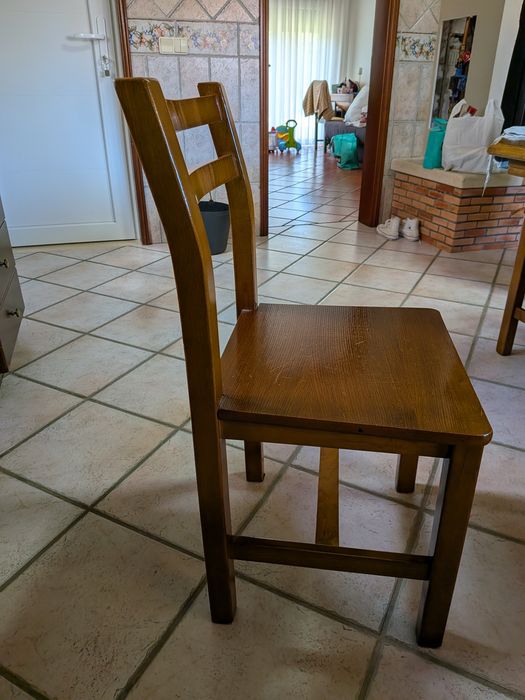Mesa Madeira + 4 Cadeiras