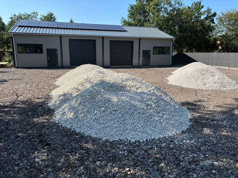 Kruszywo dekoracyjne na podjazd - biały grys 16-32 kamień dekoracyjny