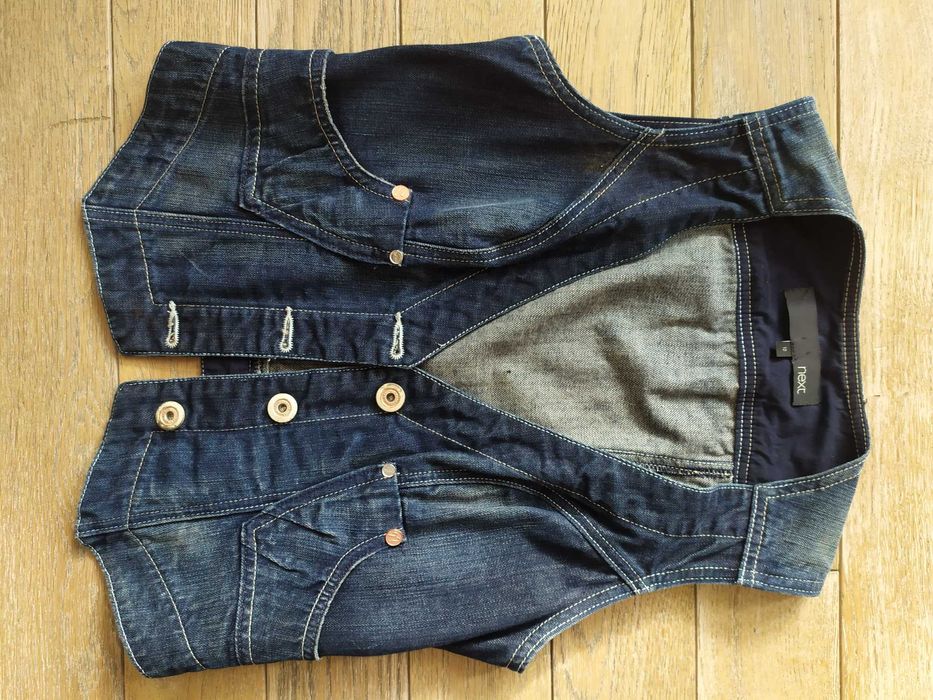 Piękna  jeansowa kamizelka z dżinsu Next M