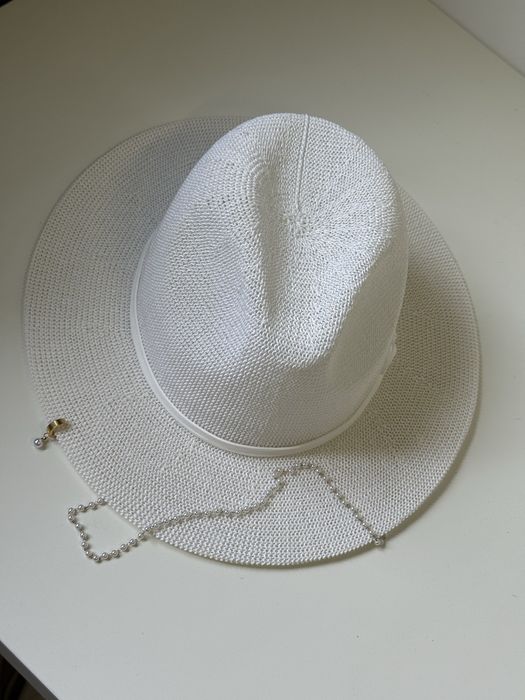 Шляпа капелюх білий федора