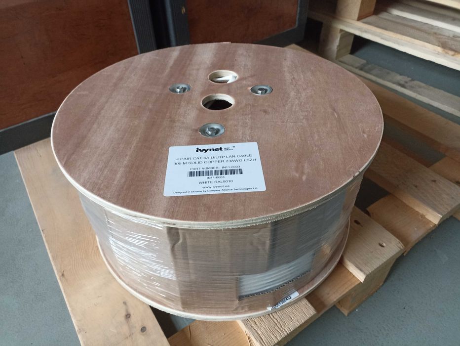 Вита пара UTP кат.6A 4х2х0,58 мм, оболонка LSZH, 10 Гбит/с