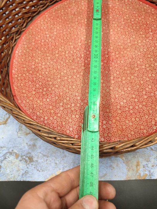 Duża wiklinowa taca do serwowania - Design - vintage