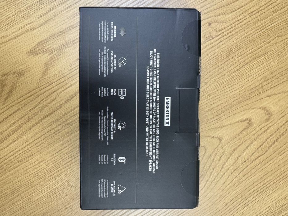 Портативна колонка Marshall Emberton II Black and Steel оригінал