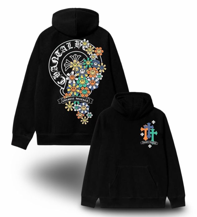 Худи Chrome Hearts x Bape Logo унисекс Хром Хартс с крестам толстовка