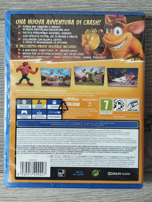 Nowa Gra Crash Team Rumble Polska Wersja PS4/PS5 Playstation