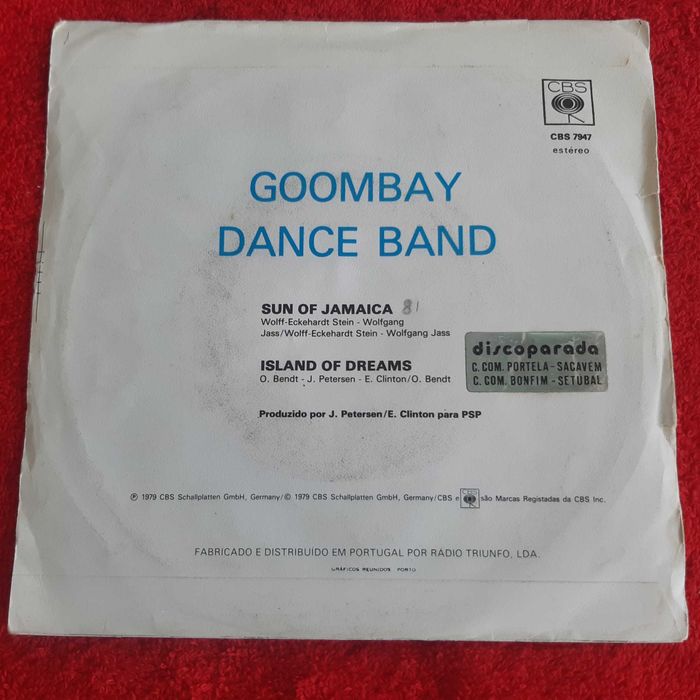 Disco Vinil Single Goombay Dance Band - Sun of Jamaica / Island of Dreams