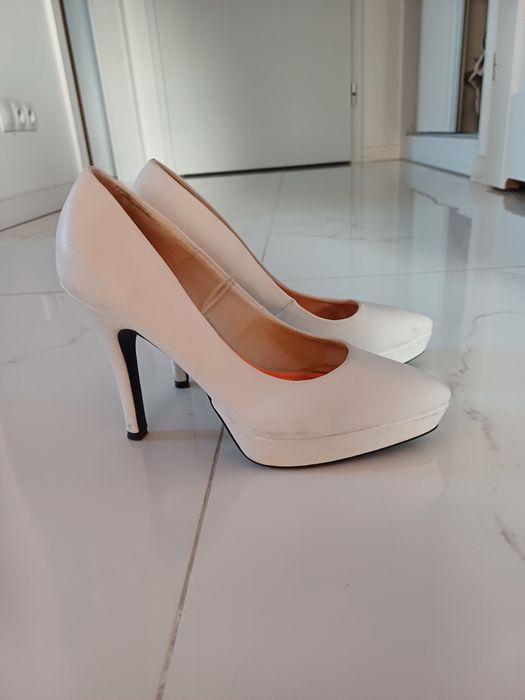 Buty białe do ślubu, na chrzest. H&M ROZM.40