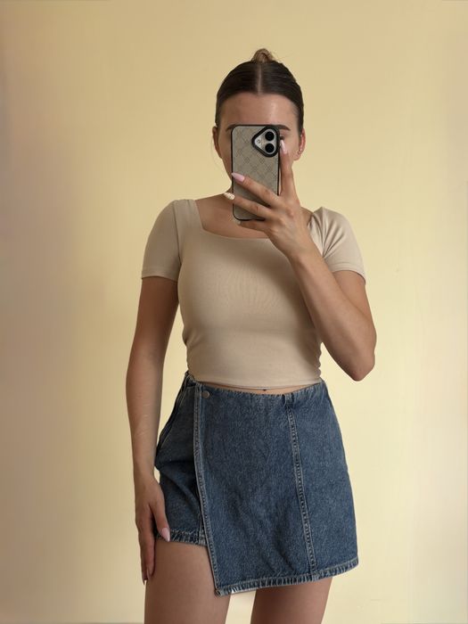 Spódniczko spodenki damskie jeans mini Sinsay S