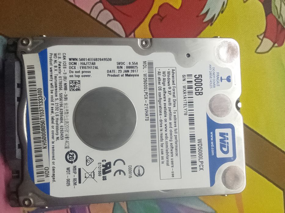 Продається hdd для ноотбука на 500gb