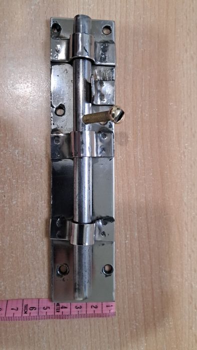 Засов, замок накладной.  Нержавейка толщина металла 3-4мм.