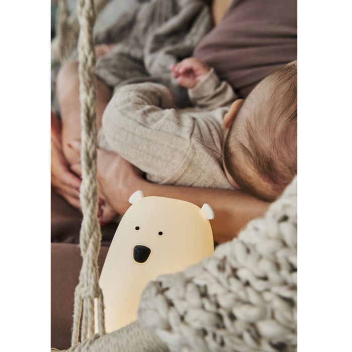 Miś Duży Lampka Silikonowa z Pilotem Niebieska - Rabbit & Friends