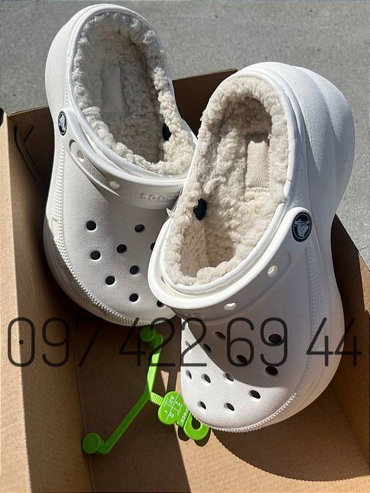 Теплі Сабо Крокс Класік Crocs Platform Lined з Хутром