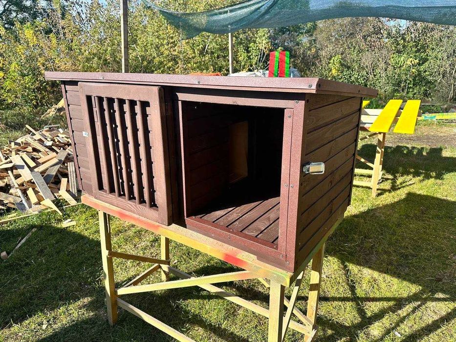 Утеплена буда для собаки з тамбуром та дверцятами!