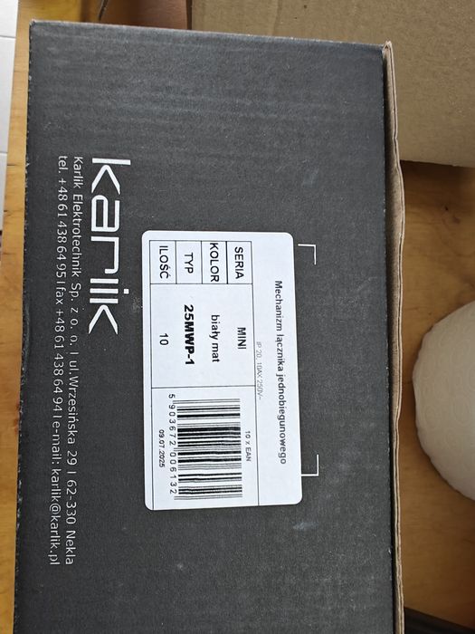 Karlik MINI Łącznik pojedynczy biały mat - 25MWP-1 10 szt