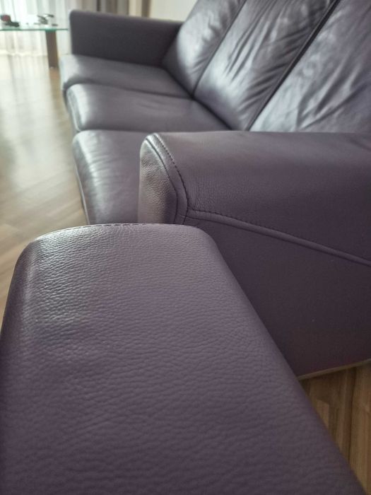 Zestaw dwóch kanap skórzanych Kler