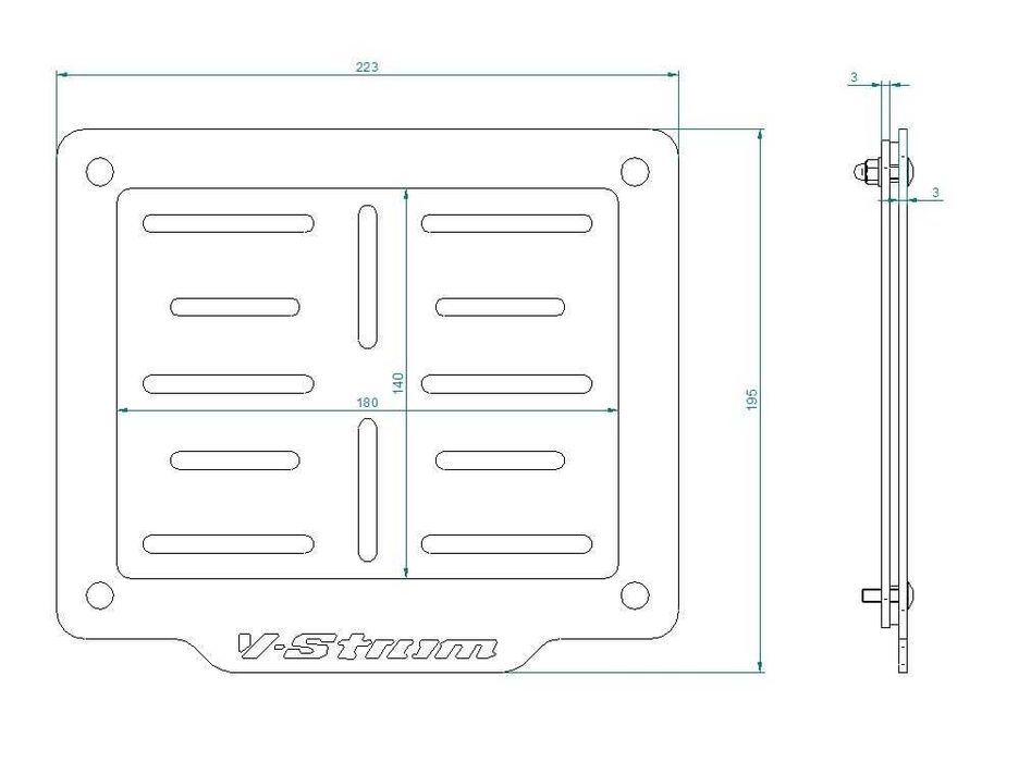 Ramka tablicy rejestracyjnej (inox 3mm, alu3mm)
