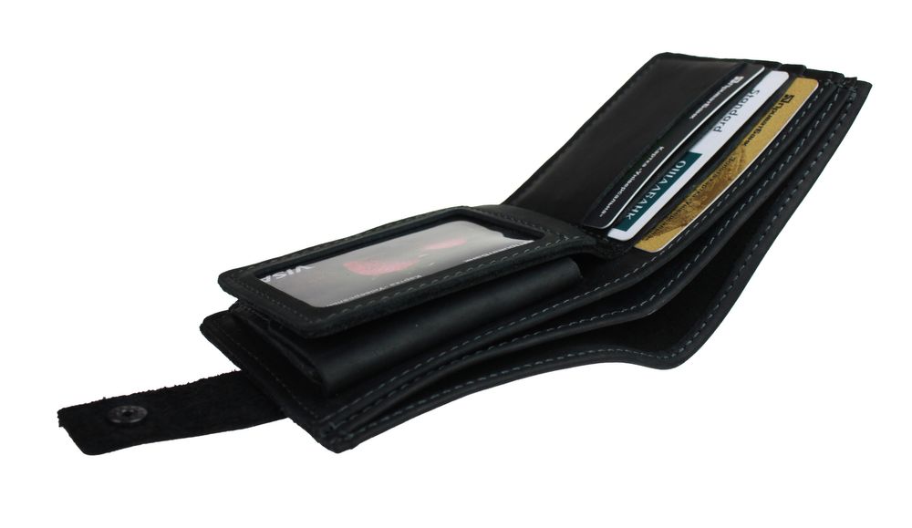 Гаманець чоловічий шкіряний маленький SULLIVAN gm6-1(10) чорний