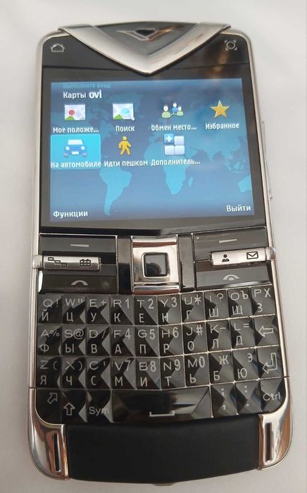Телефон Vertu Constellation Quest Black, оригінал (Кирилиця / Ростест) + Чохол і батарея