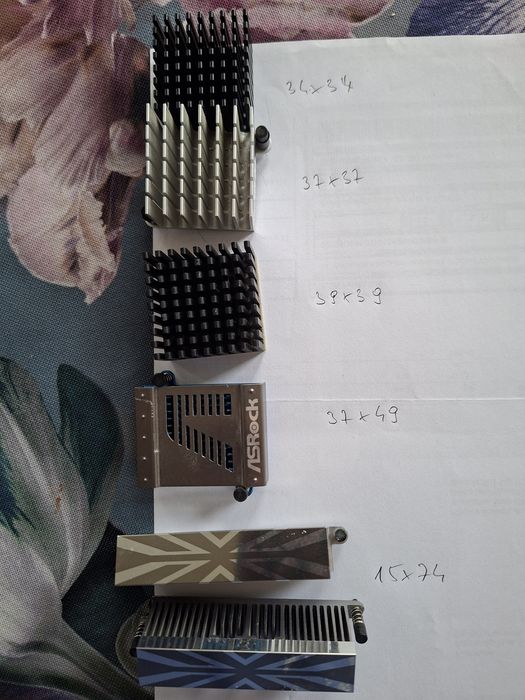 Radiator do starego procesora lub DIY od 12 x 12 do 65 x 104 mm