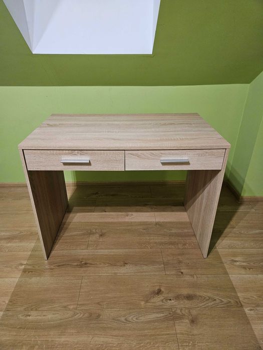 Biurko Nepo Plus 100 cm z 2 szufladami dąb sonoma