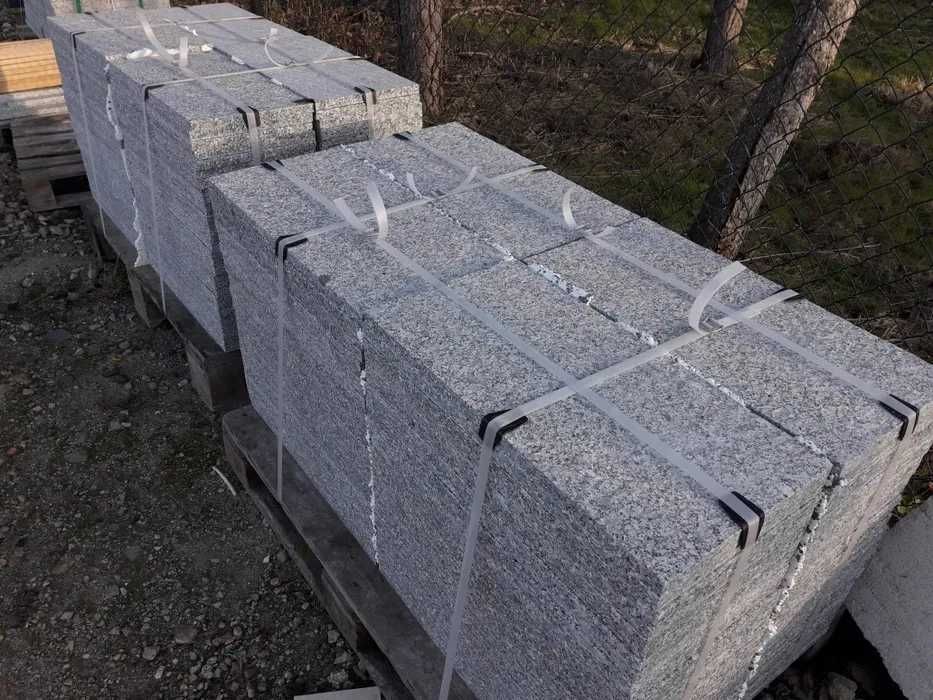 Parapety schody blaty granitowe kominki cena za m2