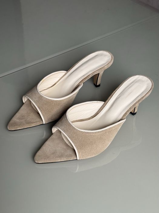 Жіночі мюлі замша та шкіра 37-24 см