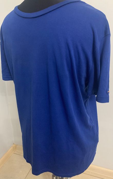 Tommy Hilfiger extra niebieska koszulka crewneck T- Shirt bawełna r. L