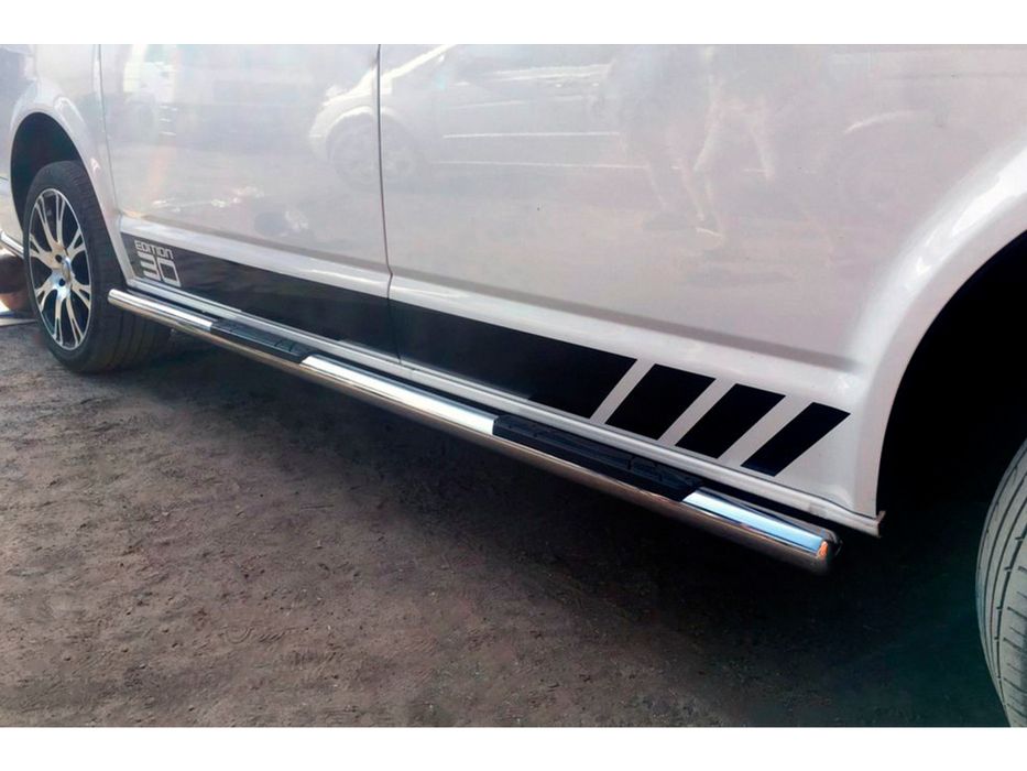 Боковые трубы для Volkswagen T6 из нержавеющей стали (2 шт.)