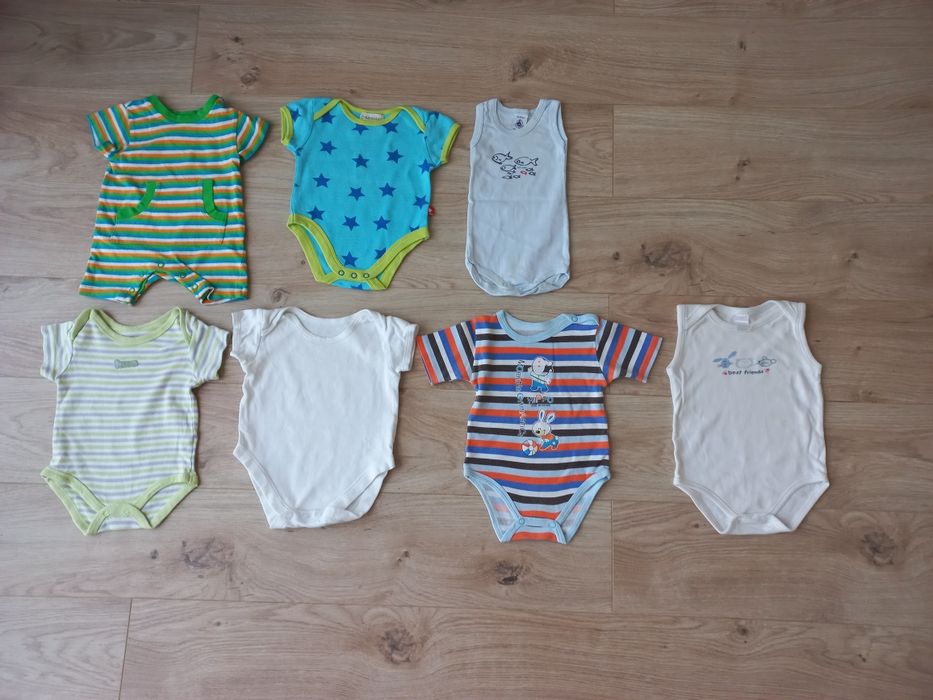 Zestaw body krótki rękaw 56-60 chłopiec