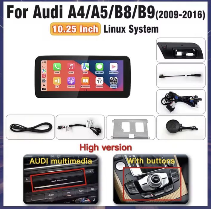 Андроід магнітола для Audi A5 , Audi Q5 2009-16, Audi A4 2009-16