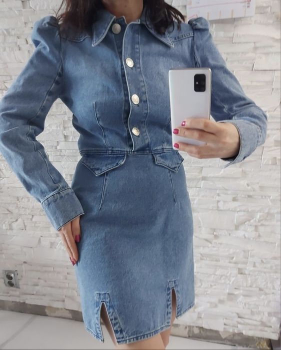 Asos M jeansowa sukienka tuba piękna nowa niebieska bawełna codzień