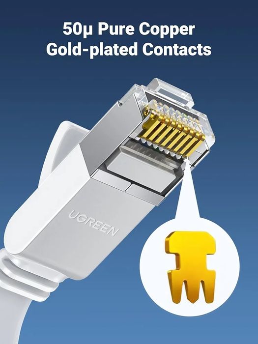 UGREEN Kabel Ethernet 10M, płaski RJ45 LAN