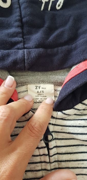 Casaco zippy 4/5 anos