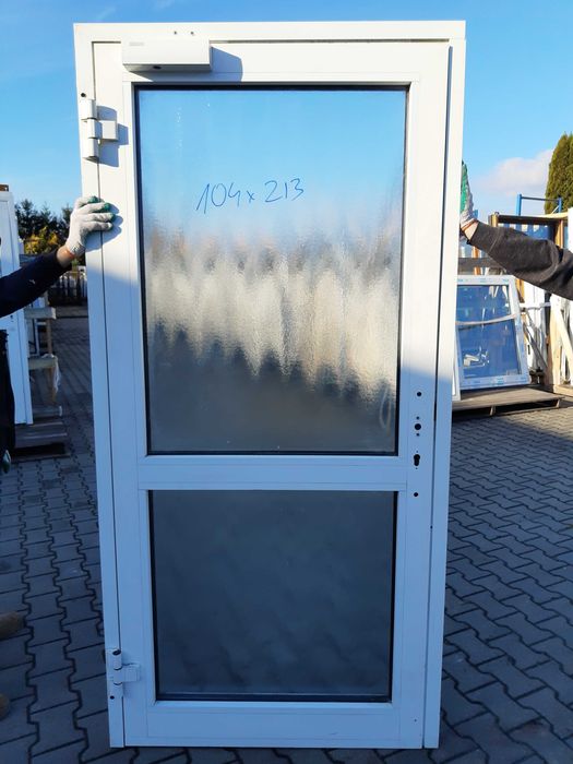 Drzwi aluminiowe 104x213 Używane