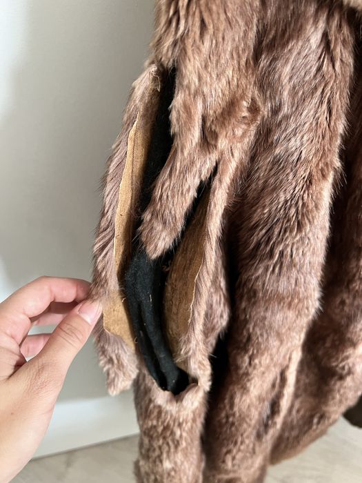 Sobretudo/ casaco de inverno em pele castanho